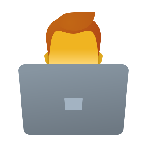Team working on computer